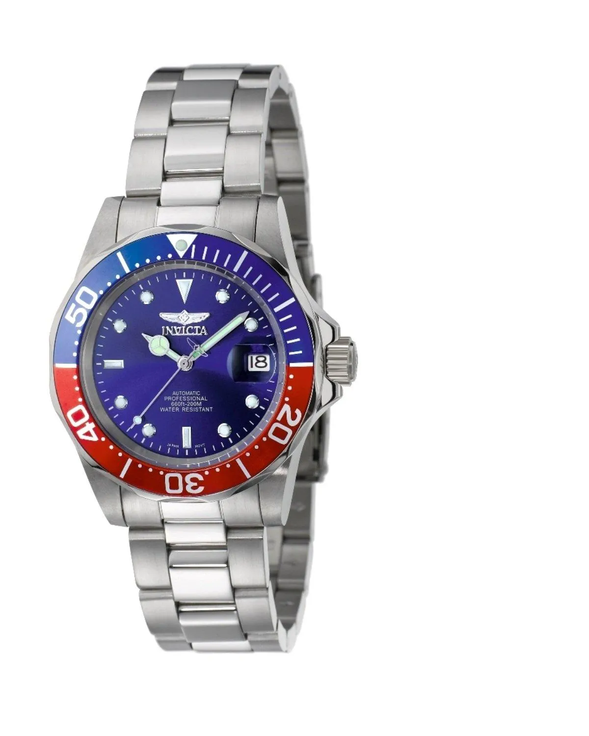 Invicta Men's Automatic Stainless Steel Watch - Pro Diver Blue Dial Date | 5053