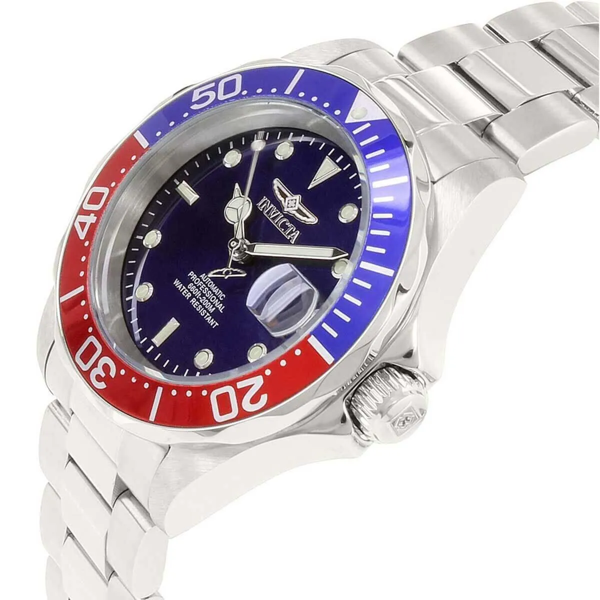 Invicta Men's Automatic Stainless Steel Watch - Pro Diver Blue Dial Date | 5053