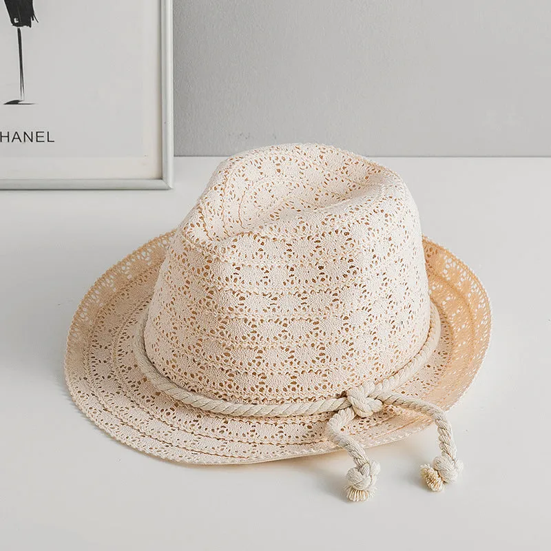 Italian Fedora Hats Summer Hat Sun Hat Lace Women's Summer