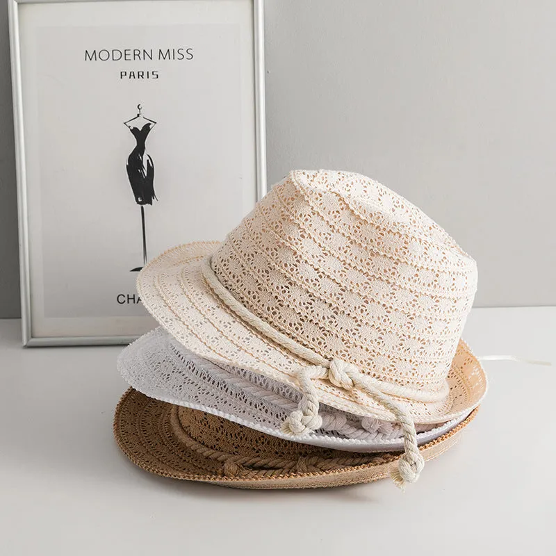 Italian Fedora Hats Summer Hat Sun Hat Lace Women's Summer