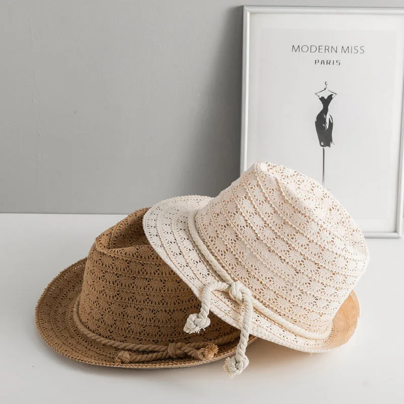 Italian Fedora Hats Summer Hat Sun Hat Lace Women's Summer