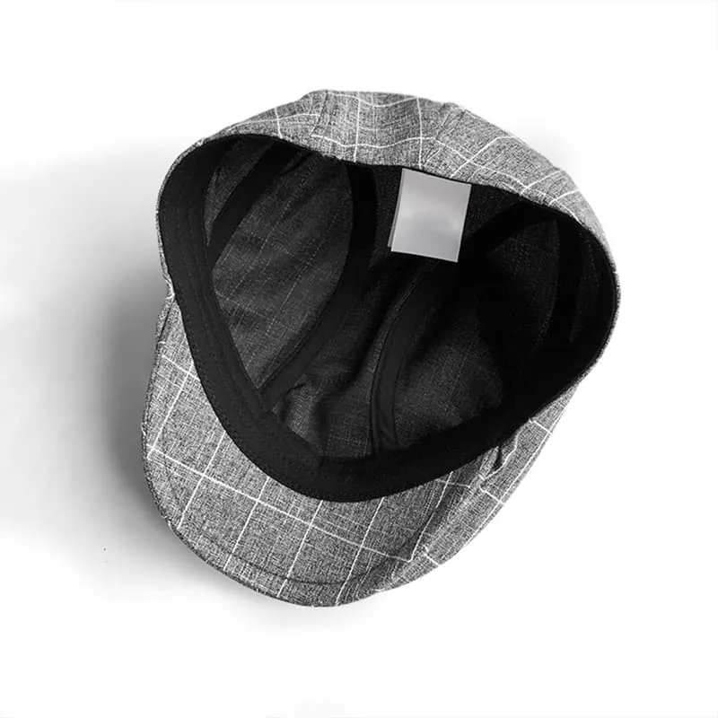 J&J Vintage Plaid Flat Cap