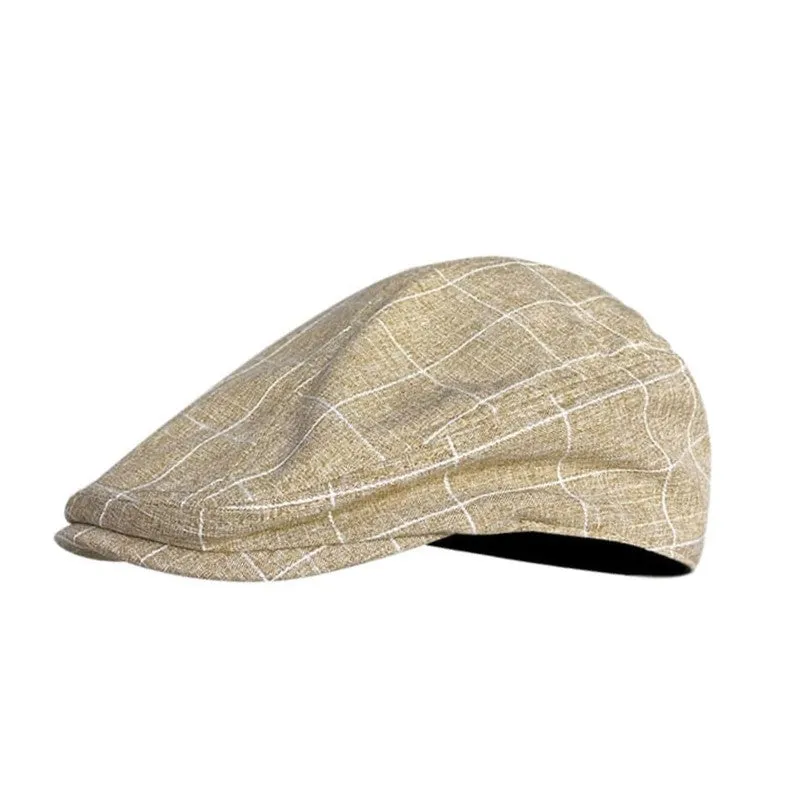 J&J Vintage Plaid Flat Cap