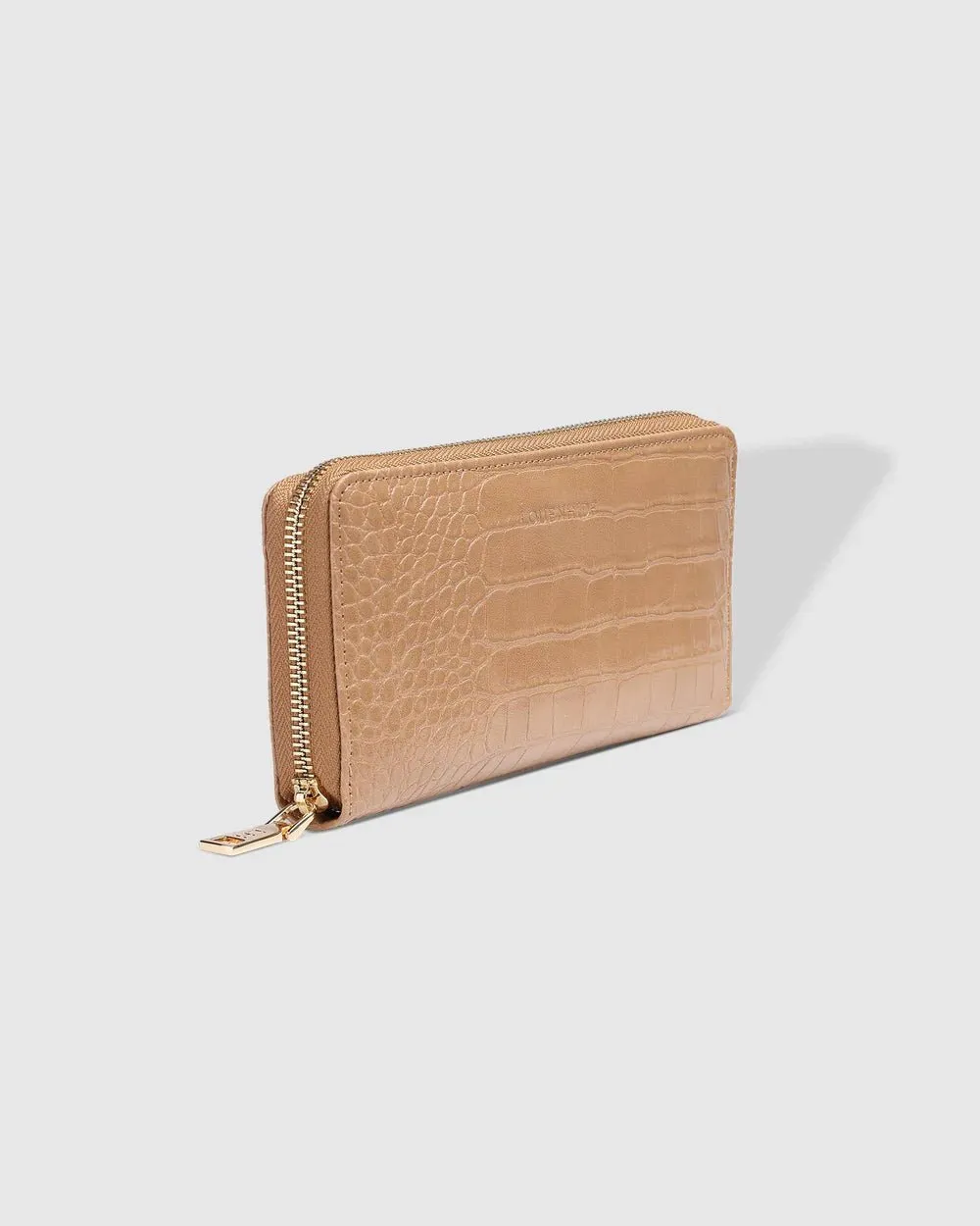 JESSICA WALLET CROC CAMEL