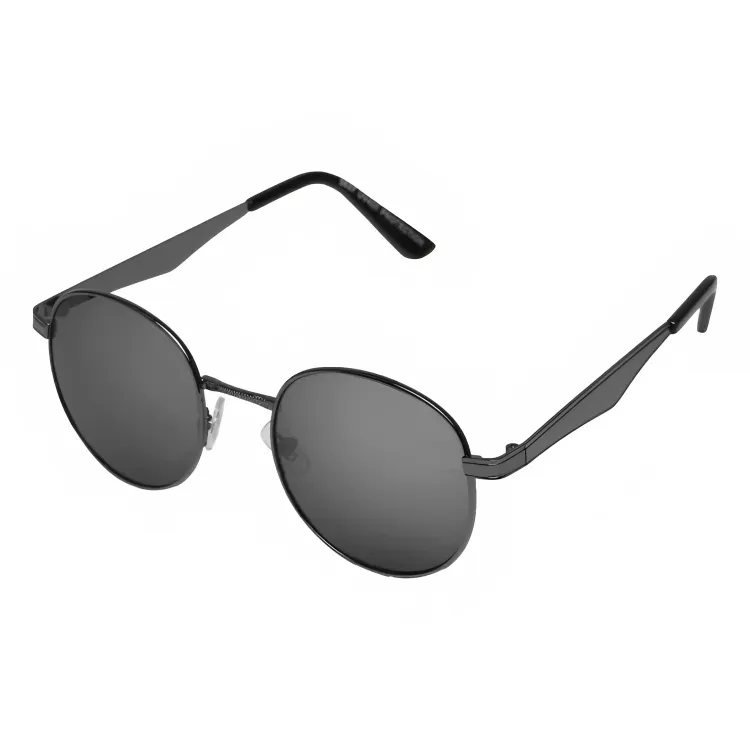 Jubleelens - Stylish Black Round UV400 Unisex Sunglass 2308
