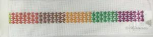 Kate Dickerson Needlepoint  BL-84 Fishnet Patchwork Belt