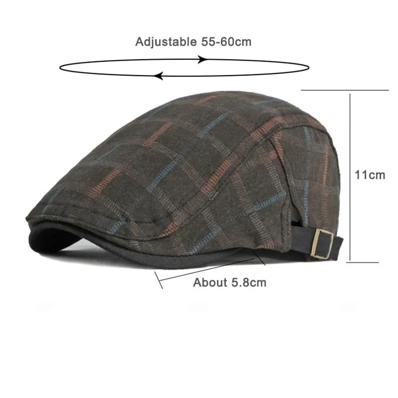Kerouac Plaid Cotton Flat Cap
