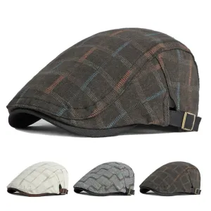 Kerouac Plaid Cotton Flat Cap