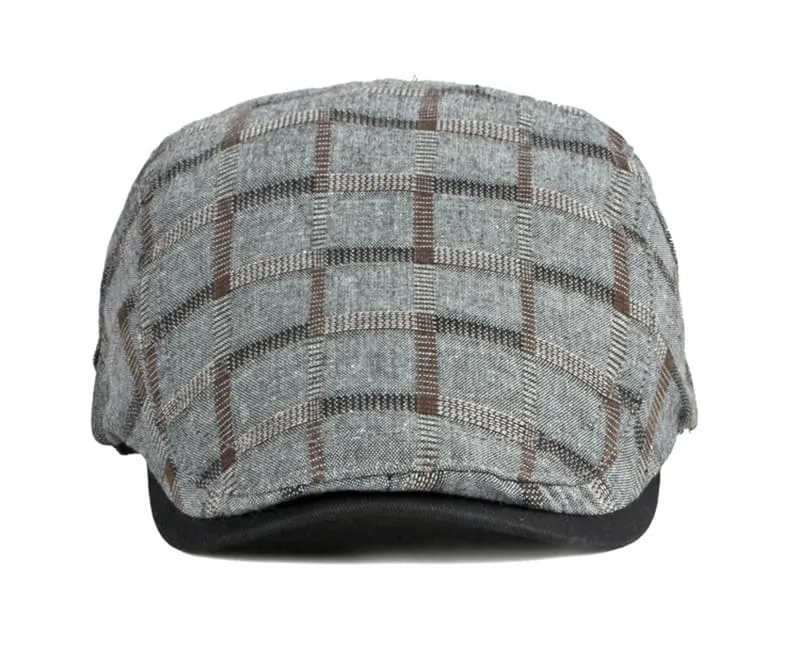 Kerouac Plaid Cotton Flat Cap