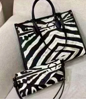 Leather Fashion Zebra Print Shoulder Bag