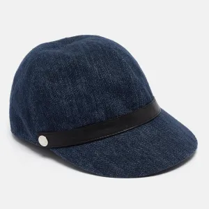 Leather Trim Linen Cap