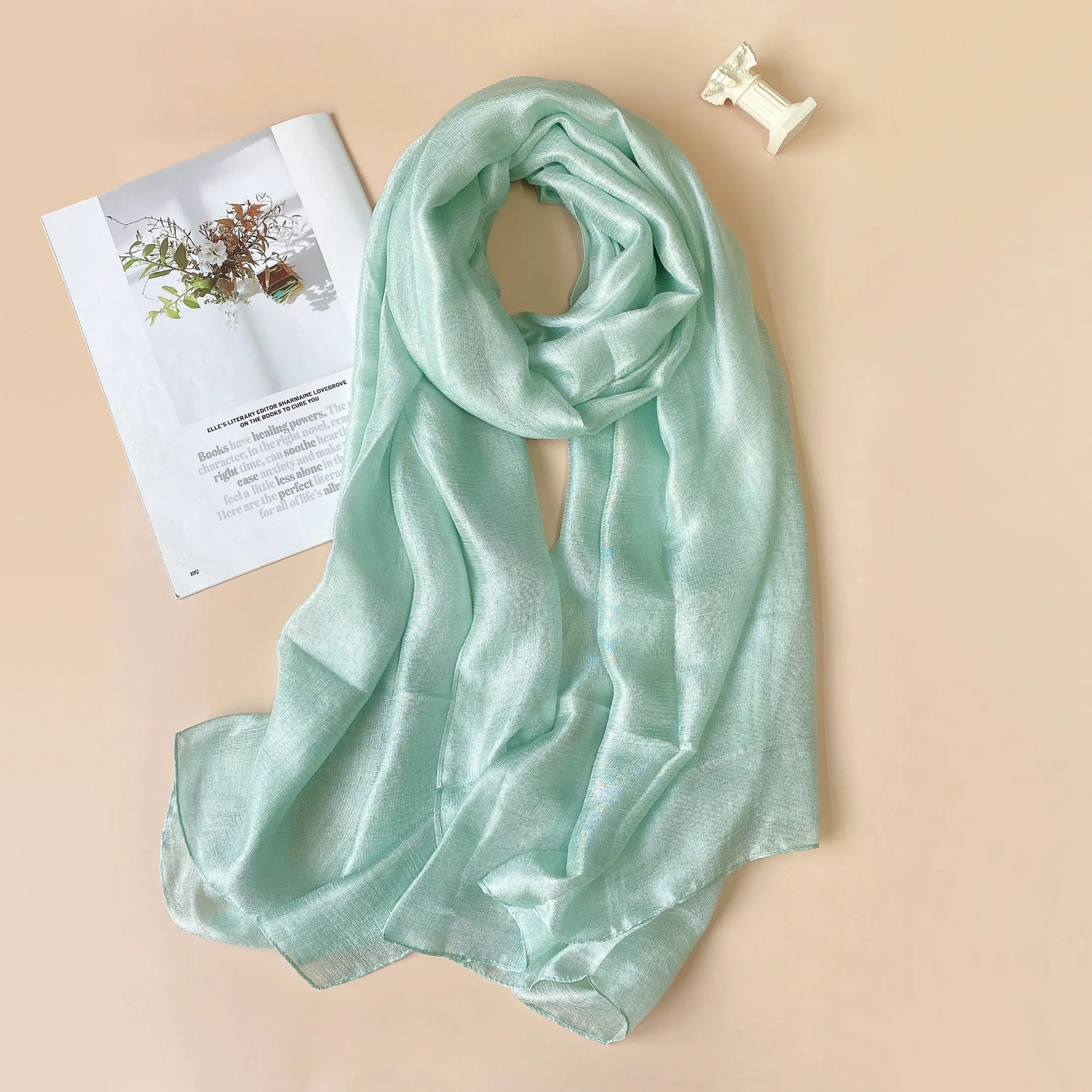 Light and Easy Summer Basics Silk Linen Shawl Scarves