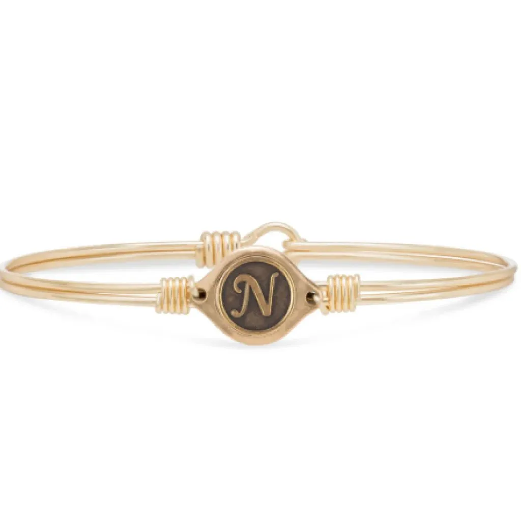 Luca & Danni "Leave Your Stamp" Initial Bangle Bracelets