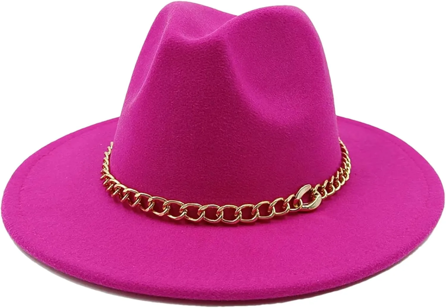 Men's Classic Wide Brim Fedora Hats for Men Panama Jazz Cap for Party Wedding Church