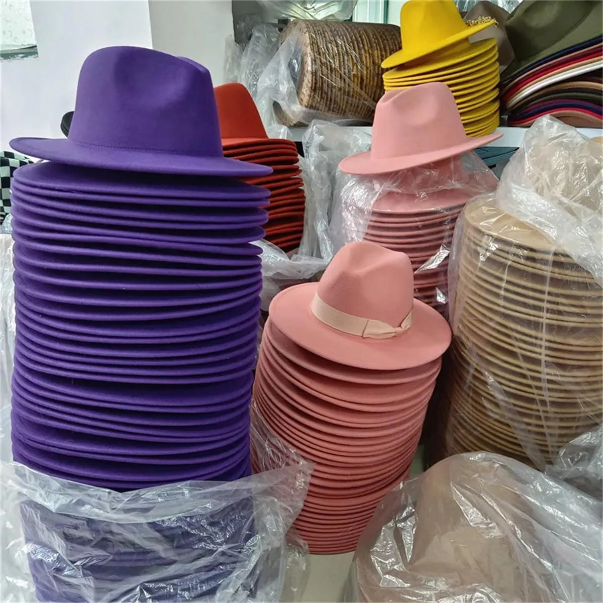 Men's Classic Wide Brim Fedora Hats for Men Panama Jazz Cap for Party Wedding Church