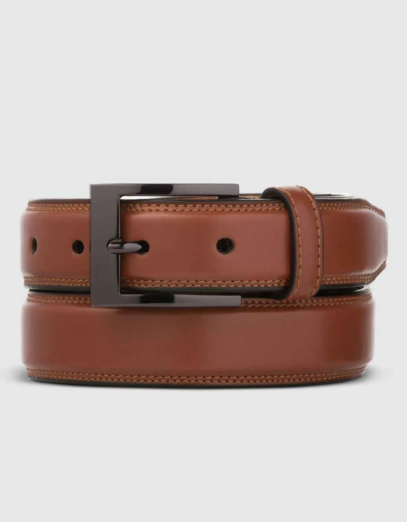Men's Dual Hoop Leather Belt
