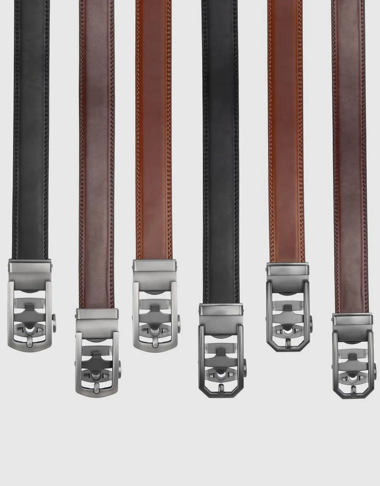Men's Model Design Leather Ratchet Belt