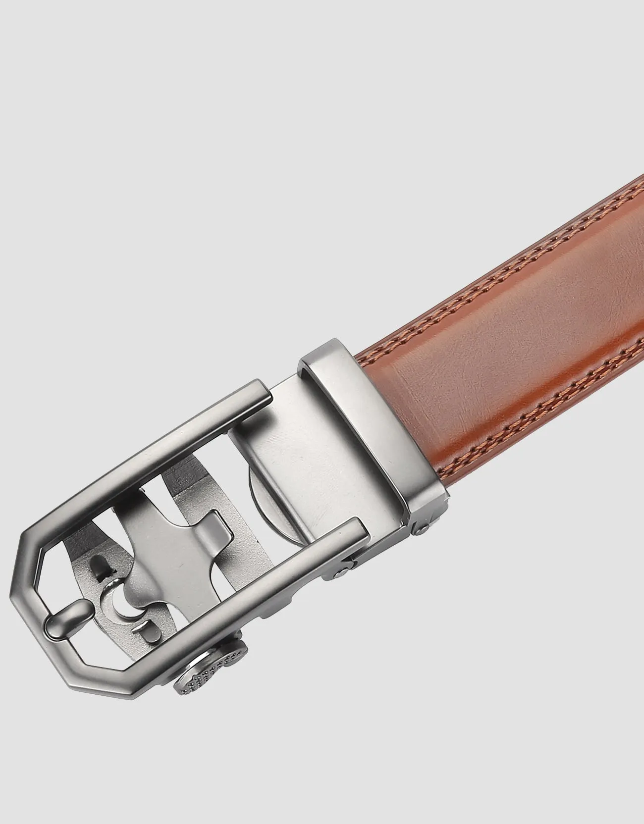 Men's Model Design Leather Ratchet Belt