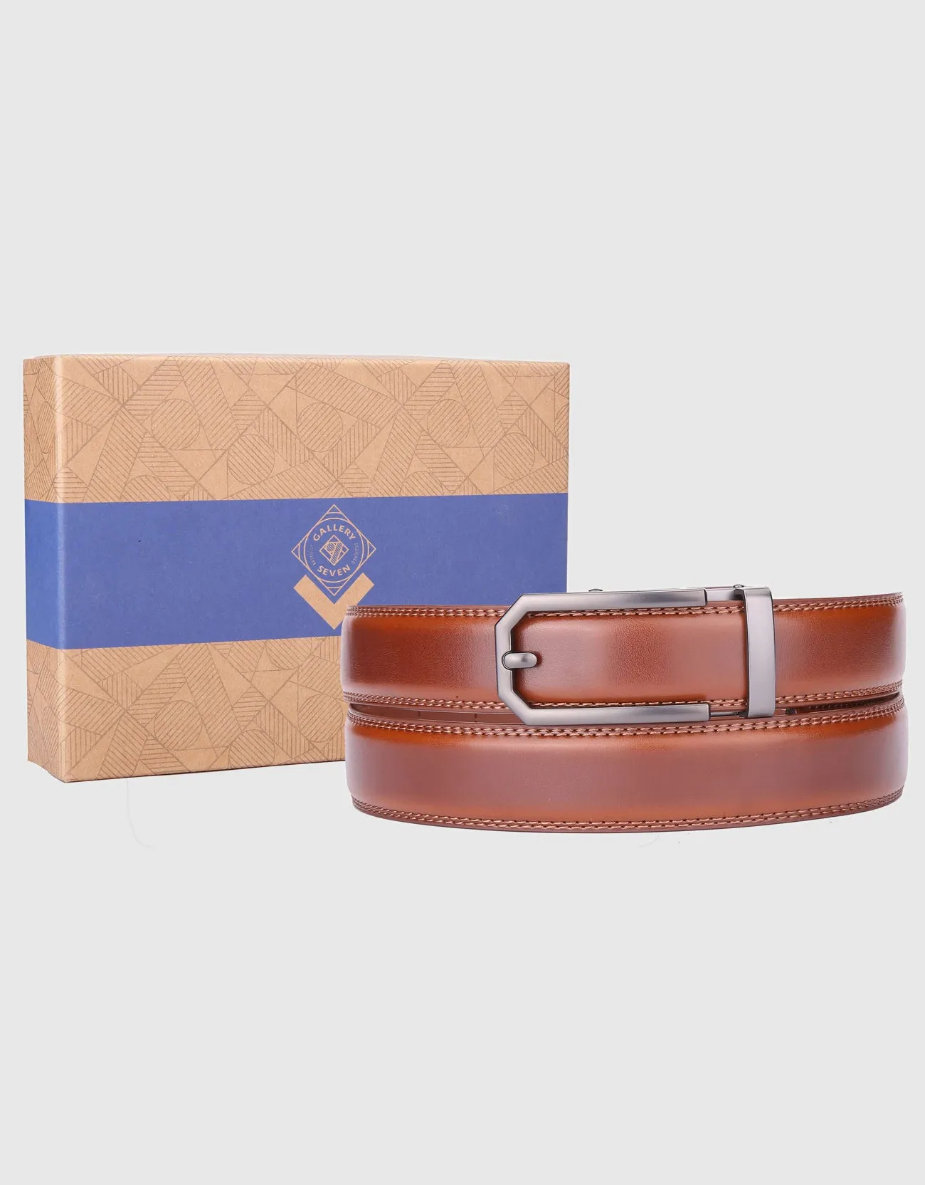 Men's Model Design Leather Ratchet Belt