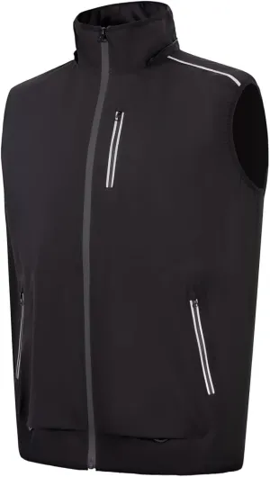 Mens Windproof Lightweight Golf Vest Sleeveless Softshell Jacket Quick Dry Running Hiking Sports Outerwear for Men