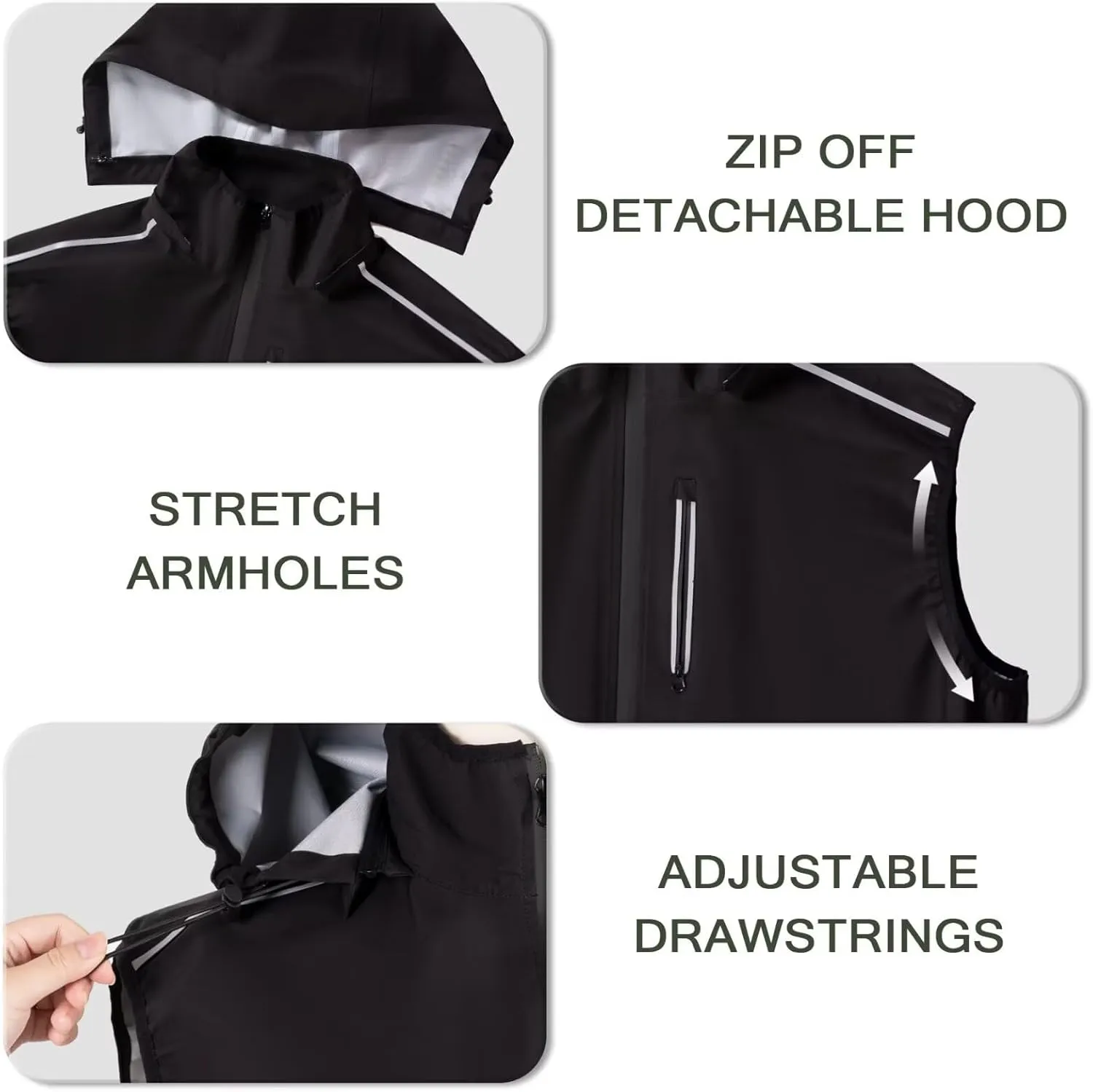 Mens Windproof Lightweight Golf Vest Sleeveless Softshell Jacket Quick Dry Running Hiking Sports Outerwear for Men