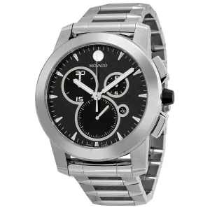 Movado Vizio Carbon Fiber Dial Chronograph Stainless Steel Men's Watch 0606083