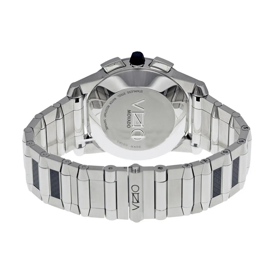 Movado Vizio Carbon Fiber Dial Chronograph Stainless Steel Men's Watch 0606083
