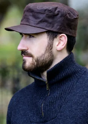 Mucros Wax Fishermans Cap | Brown