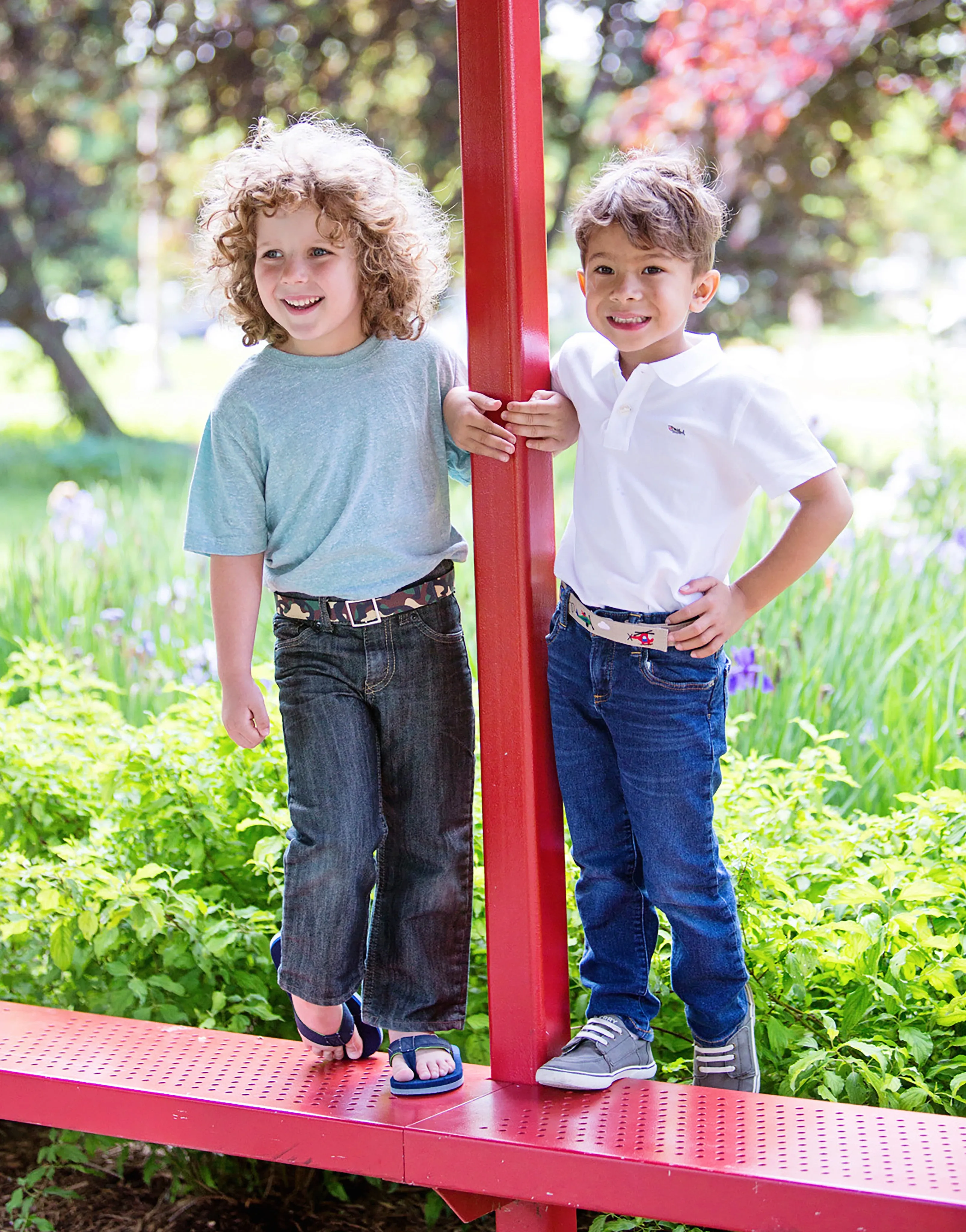 MYSELF BELTS - Helicopter Print Easy Velcro Belt For Toddlers/Kids