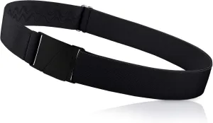 No Show Invisible Elastic Belts for Women & Men 1.5" adjustable Non Slip Fits waist upto 50 Inch. Designed in USA.