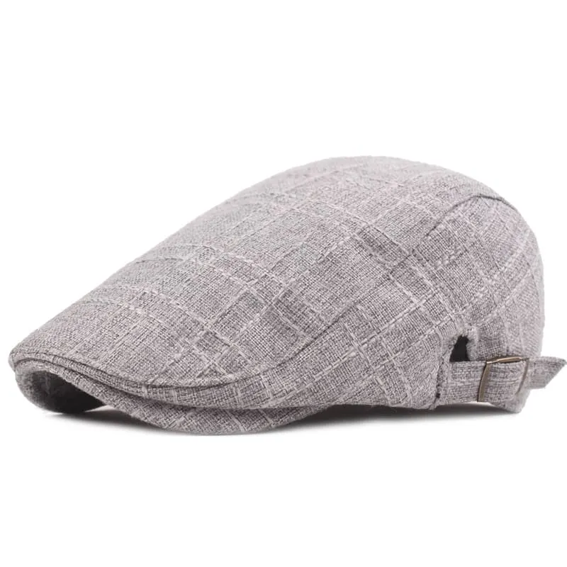 Preston Plaid Cotton Flat Cap