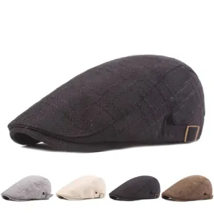 Preston Plaid Cotton Flat Cap