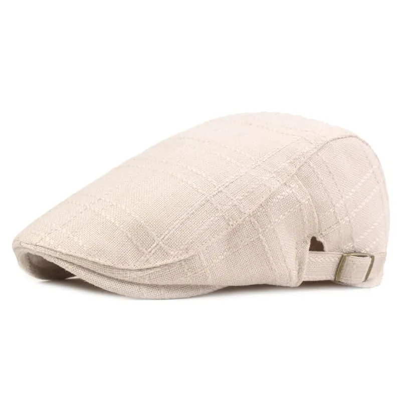 Preston Plaid Cotton Flat Cap
