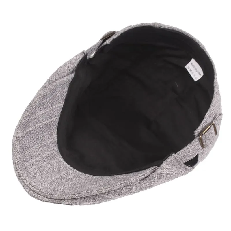 Preston Plaid Cotton Flat Cap