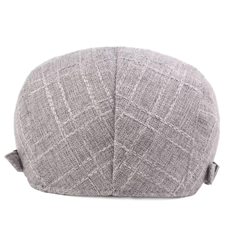 Preston Plaid Cotton Flat Cap