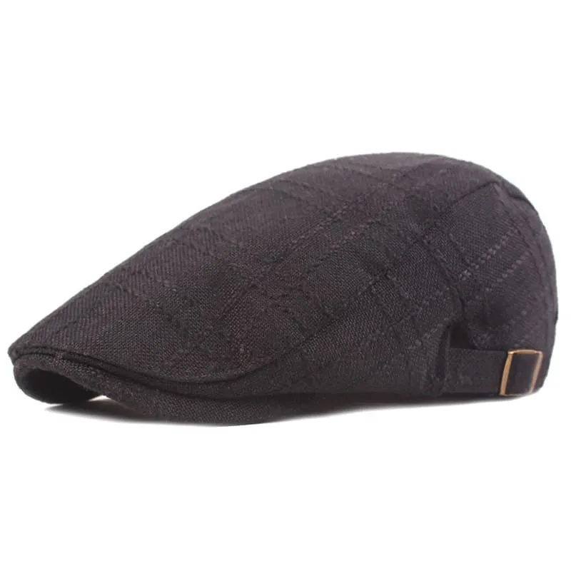 Preston Plaid Cotton Flat Cap
