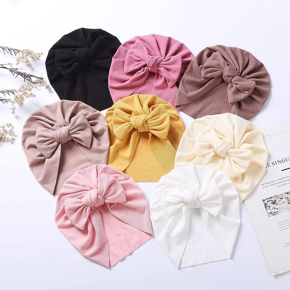 QandSweet Baby Girls' Hats & Caps Knotted Turban Cute Toddler Hat Hair Accessories 3-36M
