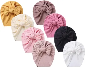 QandSweet Baby Girls' Hats & Caps Knotted Turban Cute Toddler Hat Hair Accessories 3-36M