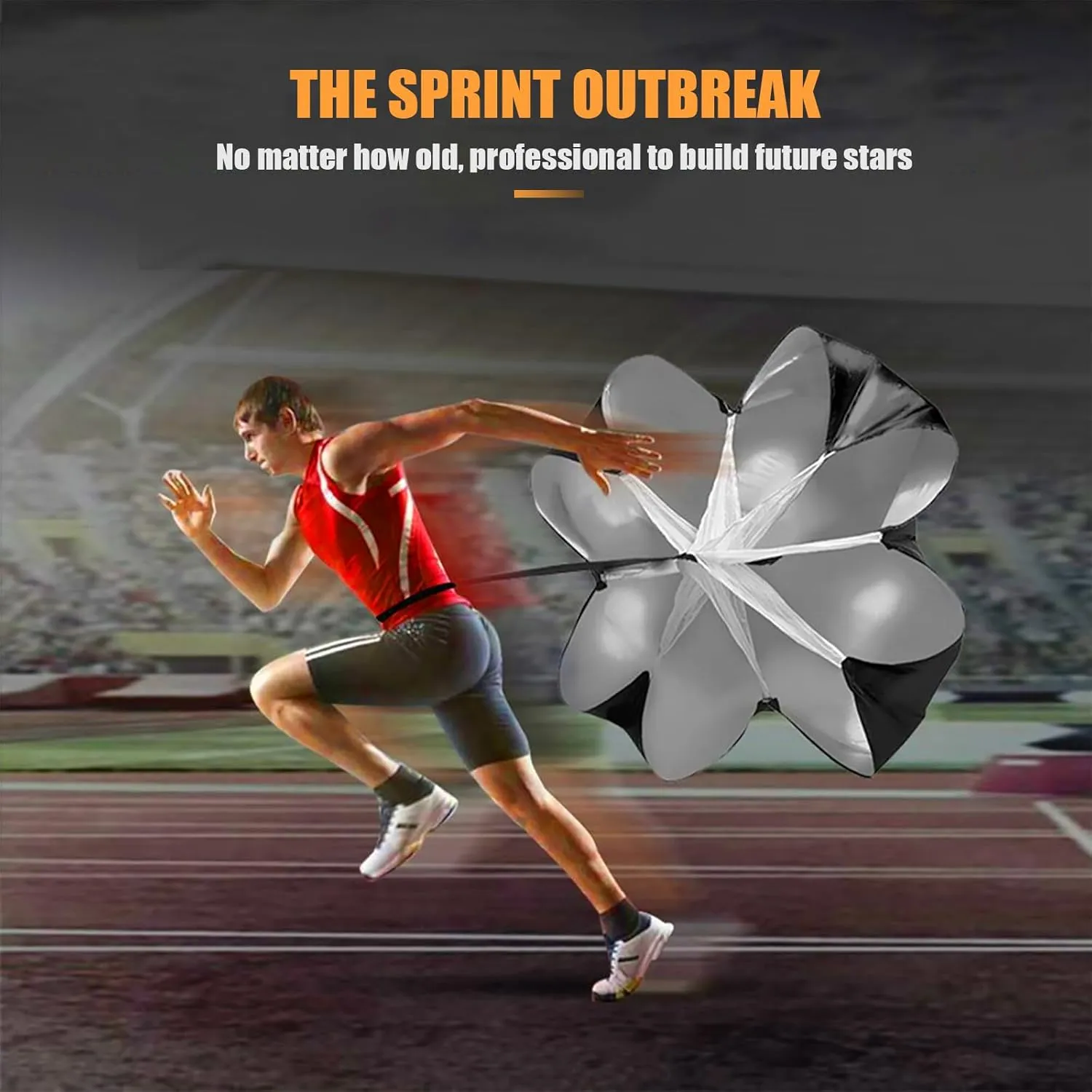 Running Speed Training, 56 inch Speed Drills Resistance Parachute Running Sprint Chute Soccer Football Sport Speed Training