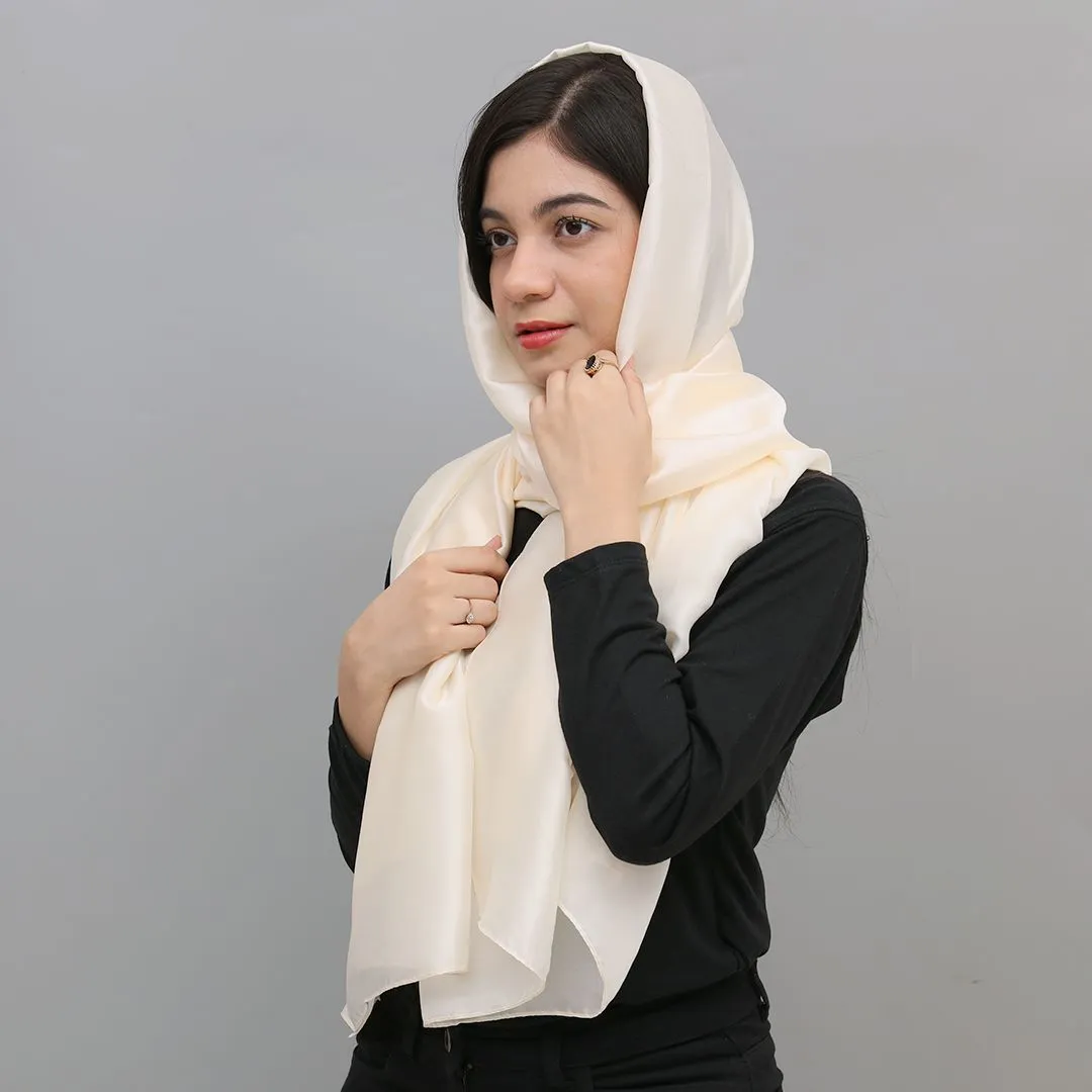 Silk Fabric Plain long Scarves
