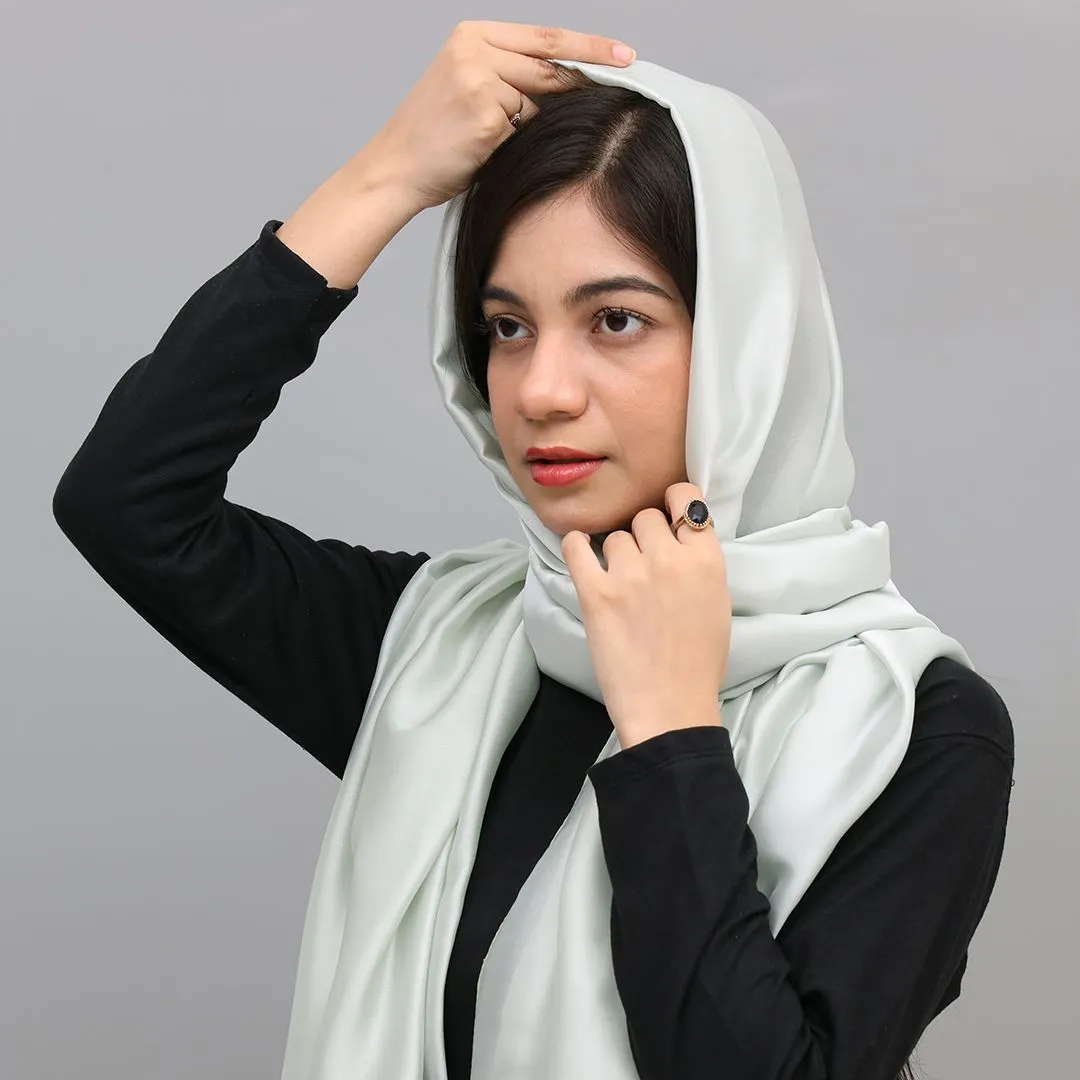 Silk Fabric Plain long Scarves