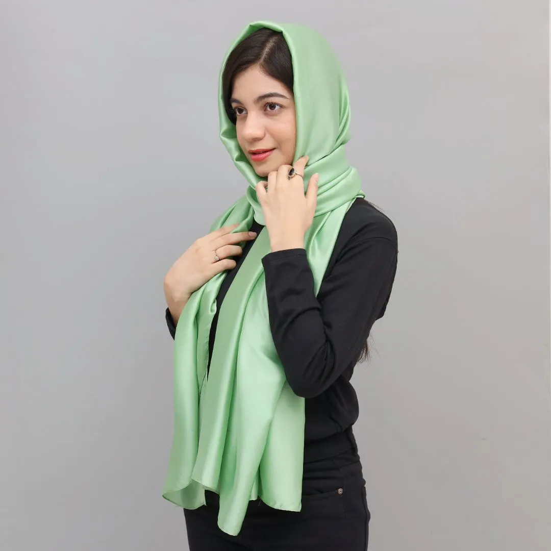 Silk Fabric Plain long Scarves