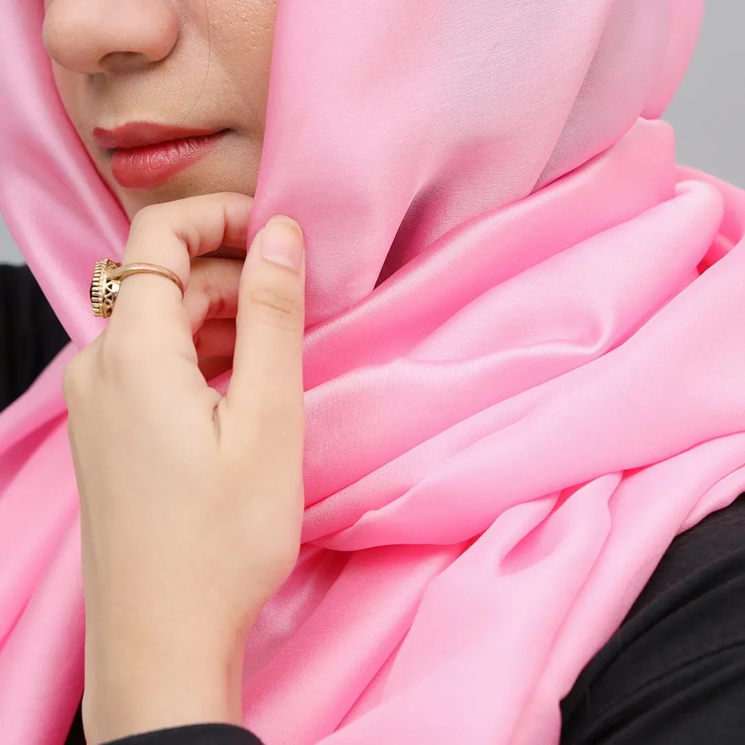Silk Fabric Plain long Scarves