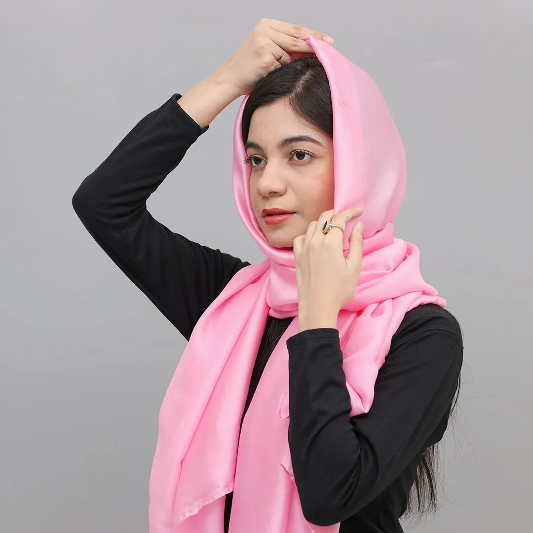 Silk Fabric Plain long Scarves
