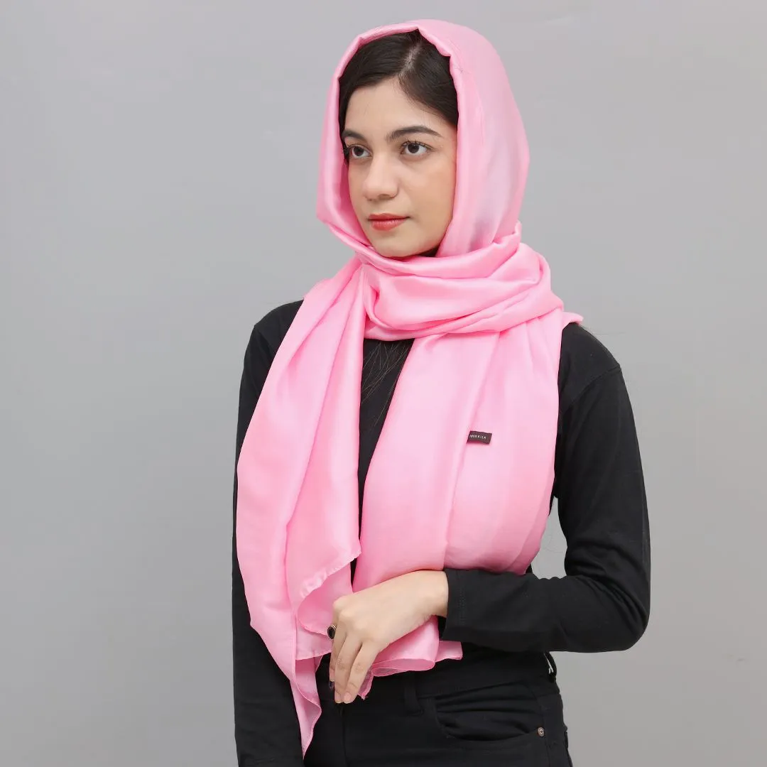 Silk Fabric Plain long Scarves