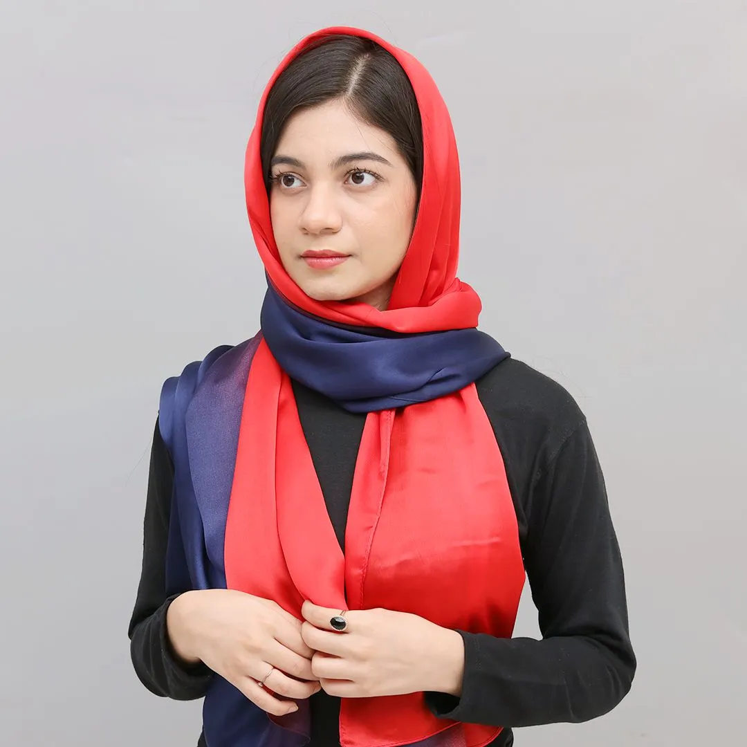 Silk Fabric Plain long Scarves