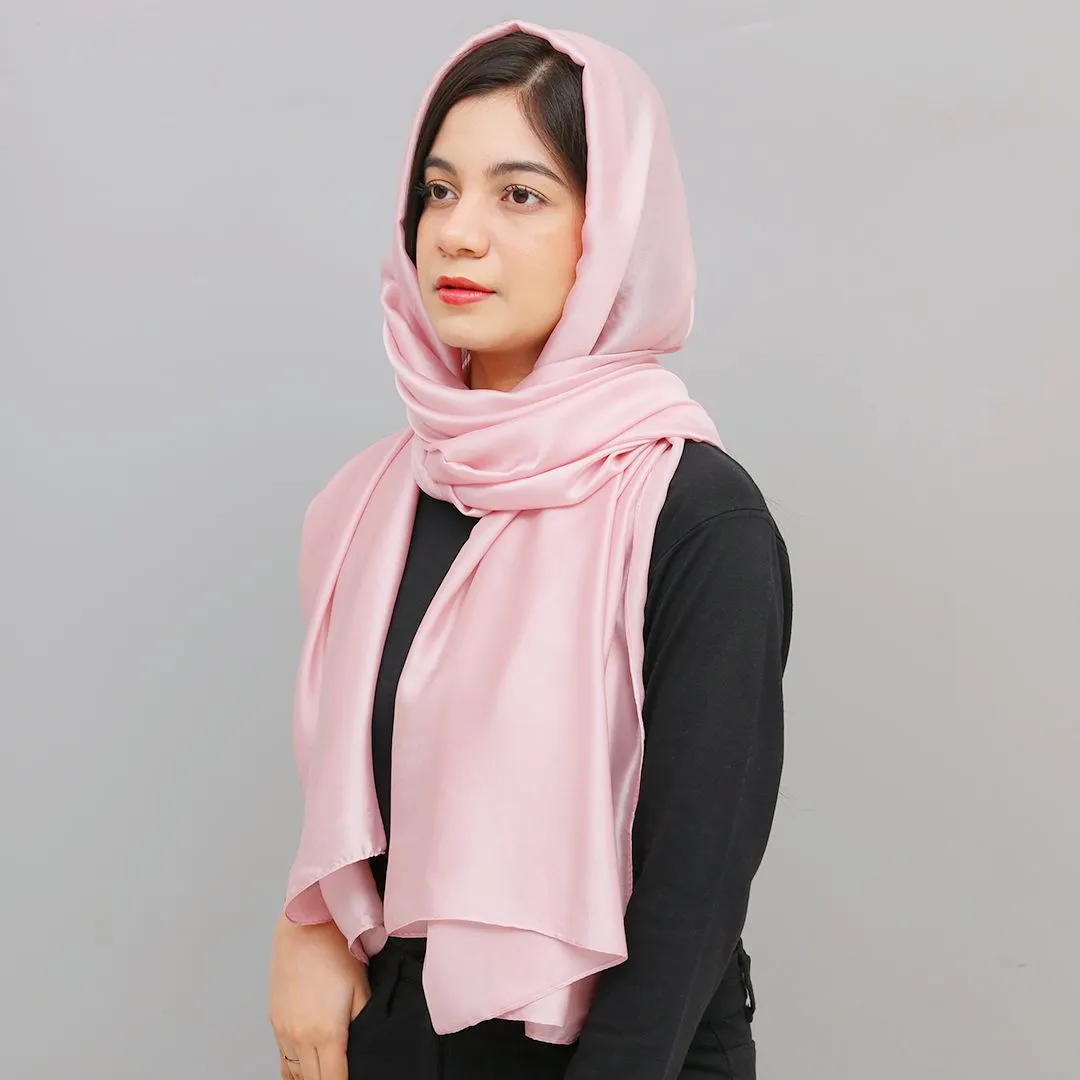 Silk Fabric Plain long Scarves