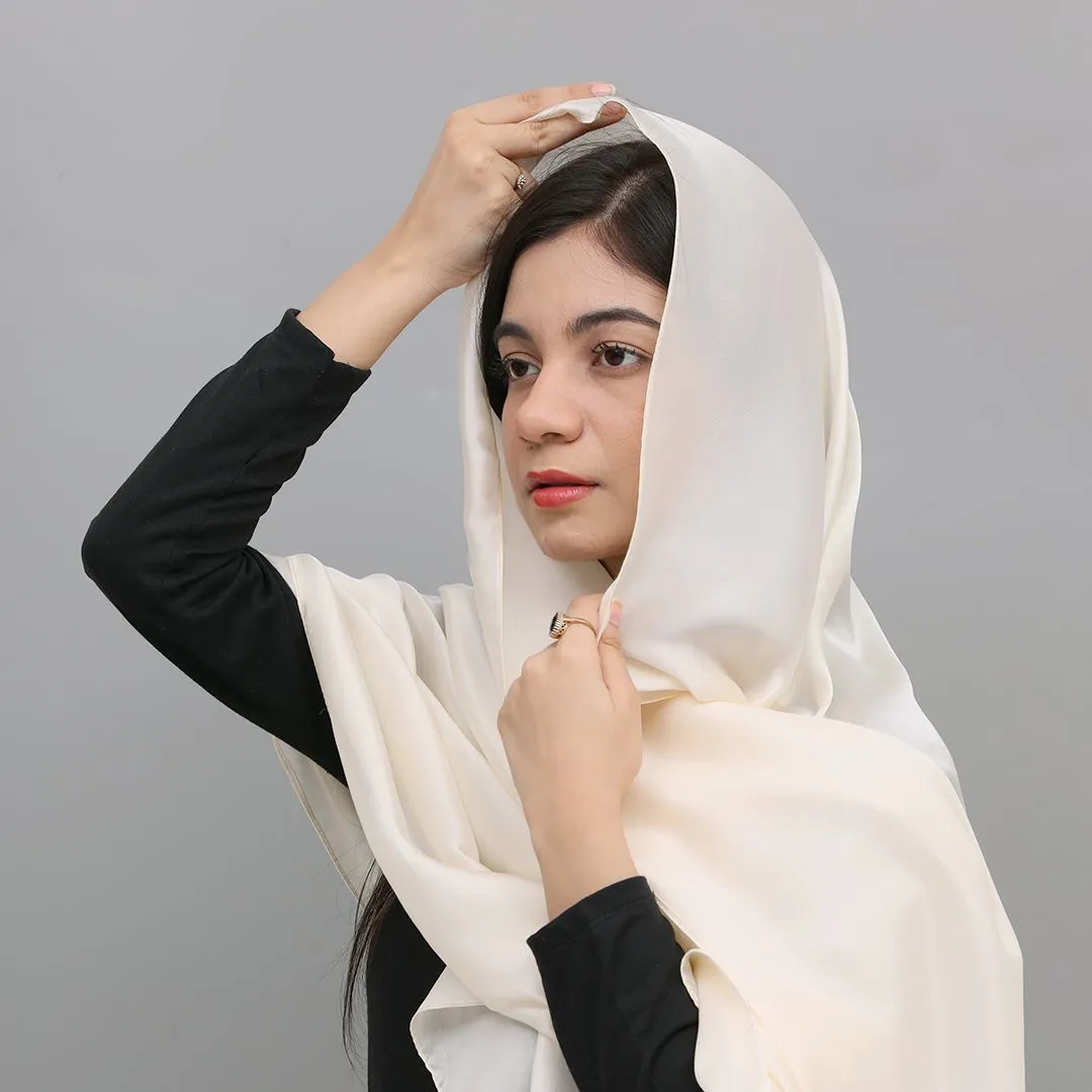 Silk Fabric Plain long Scarves