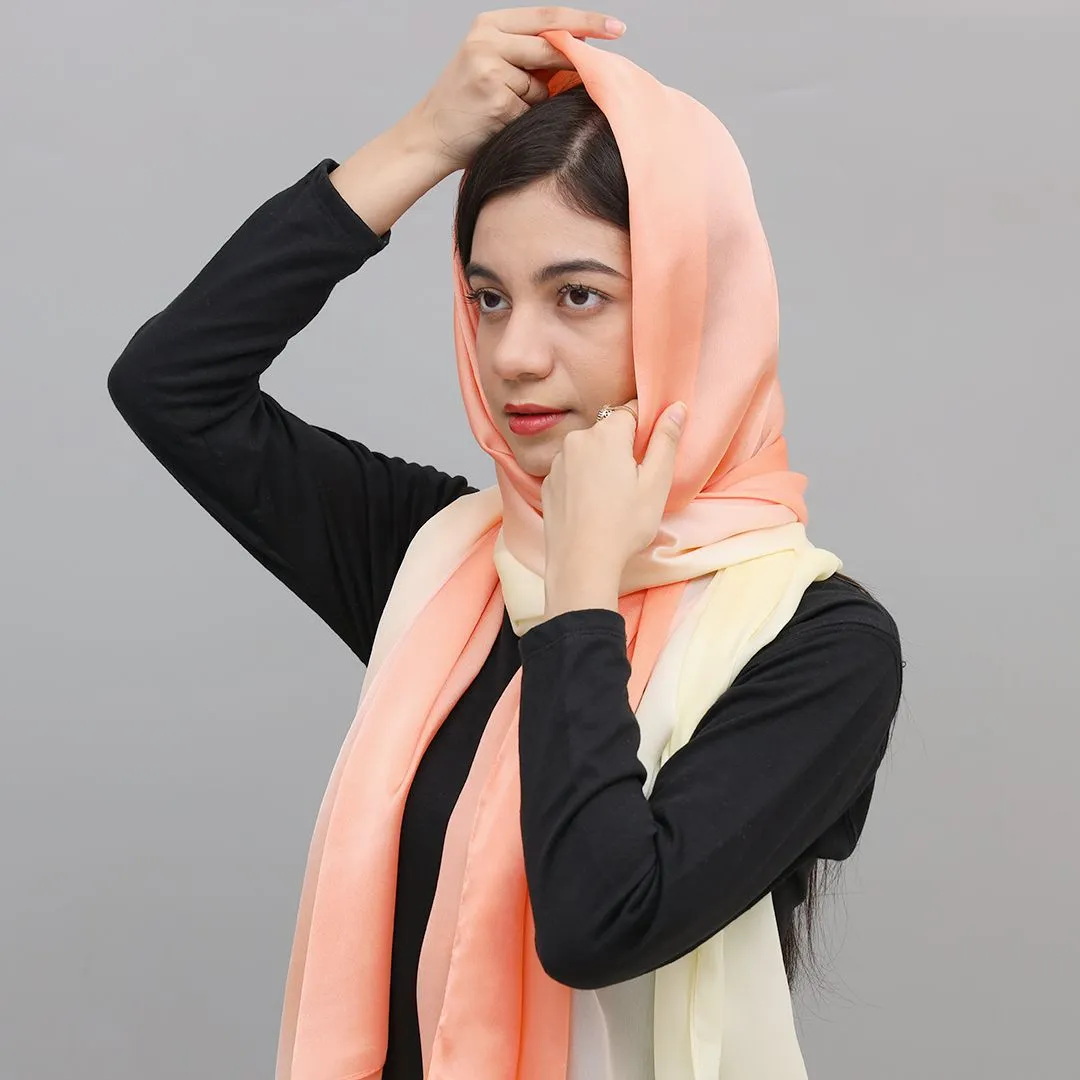 Silk Fabric Plain long Scarves