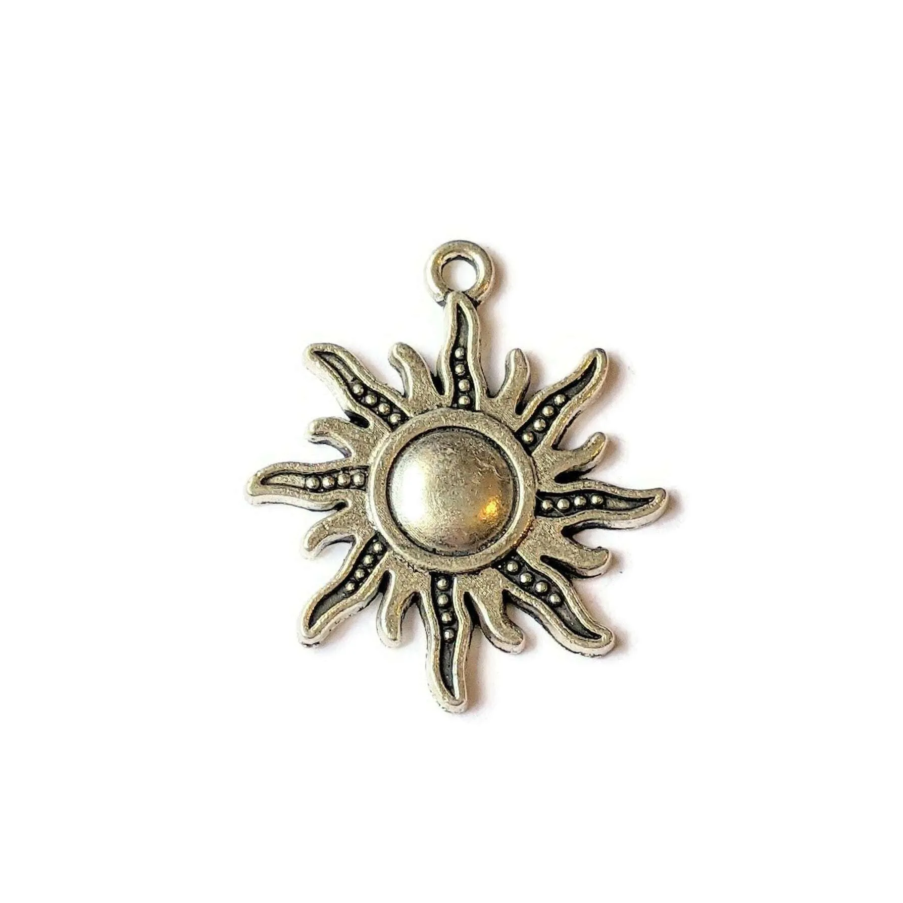 Silver Celestial Sun Charm